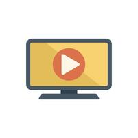 Modern tv set displaying streaming platform interface vector