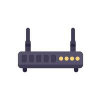 Wireless router providing internet connection for home office vector