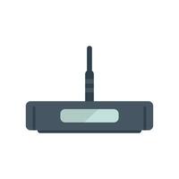 Black wireless router providing internet connection for home network vector
