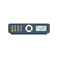 Digital receiver showing modern technology for television broadcasting vector