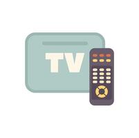 Tv set top box with remote control for watching television vector