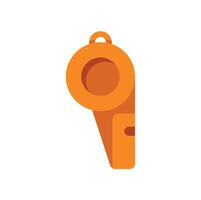 Orange whistle blowing making loud noise for sport game vector