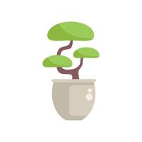 Small bonsai tree growing in a pot vector