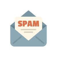 Open mail envelope containing spam message vector