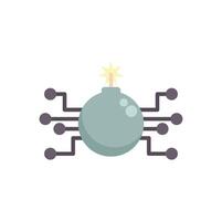 Cyber terrorism concept showing a bomb connected to wires vector