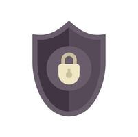 Security shield protecting with padlock icon vector