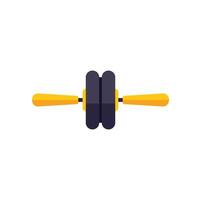 Double wheel ab roller for fitness training providing abdominal core exercise vector