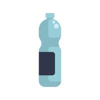 Plastic water bottle with blank label on white background vector
