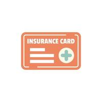 Insurance card representing health coverage and medical expenses vector