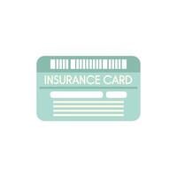 Insurance card representing health care coverage and medical expenses vector