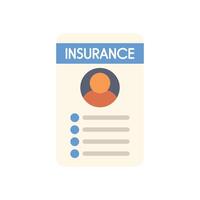 Insurance policy document illustrating personal coverage benefits vector