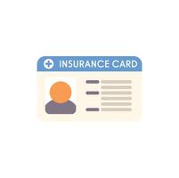 Medical insurance card representing health coverage and benefits vector