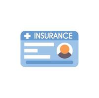 Health insurance card displaying medical coverage information vector
