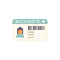 Insurance card illustrating health coverage concept vector