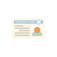 Health insurance card displaying medical coverage information vector