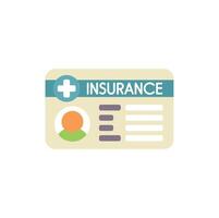 Health insurance card illustrating medical coverage concept vector
