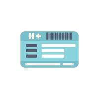 Healthcare insurance card displaying medical coverage information vector