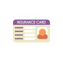 Insurance card representing health coverage and medical expenses vector