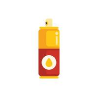 Yellow and red spray can with oil drop symbol for lubricant or painting vector