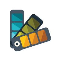 Color palette showing samples for design work vector
