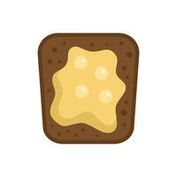 Square toast with melting butter spreading on top vector