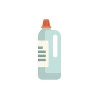 Plastic bottle with red cap containing cleaning product and showing a blank label vector