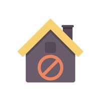 House icon displaying no entry symbol vector