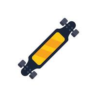 Longboard skateboard extreme sport diagonal composition minimalist illustration vector