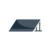 Skateboard ramp standing on metal construction for performing tricks in skate park vector