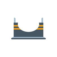 Skateboard ramp standing on a white background vector