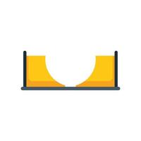 Skate park ramp structure for performing tricks and jumps vector