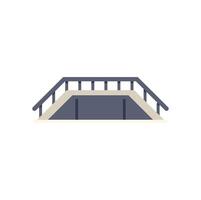 Small bridge allowing passage over obstacle vector