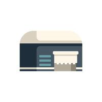 Modern printing house facade with big entrance for large format printing vector