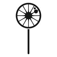 Round lollipop with bubbles showing delicious candy flavor vector