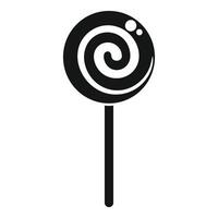 Round swirl lollipop on stick with simple design vector