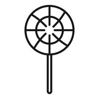 Round lollipop with multiple sections on white background vector