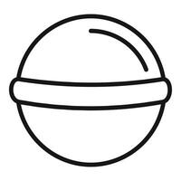 Round fizzy bath bomb with a stripe showing relaxing spa treatment vector