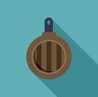 Round grill pan featuring a handle, ideal for searing and grilling various foods vector