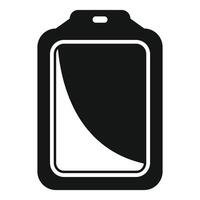 Smartphone screen showing partial image in protective case icon vector