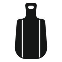 Black cutting board with handle and grooves for kitchen use vector