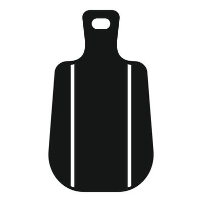 Black cutting board with handle and grooves for kitchen use