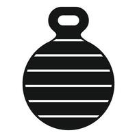 Fitness ball with handle for exercising and rehabilitation vector