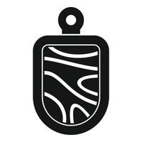 Black and white wood texture keychain showing wavy lines vector