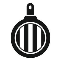 Round grill pan with hanging hole for easy storage vector