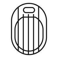 Egg slicer cutting hard boiled eggs for salad preparation vector
