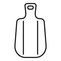 Plastic kitchen cutting board with handle and grooves for draining liquids vector