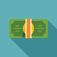 Stack of money wrapped with orange ribbon symbolizing savings and investment vector