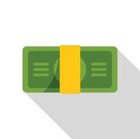 Stack of money wrapped with yellow ribbon, finance concept vector