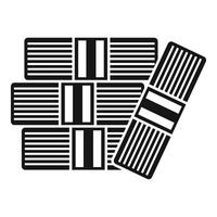 Stack of rolled banknotes and one banknote presenting its side vector