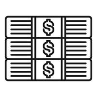 Stack of money representing savings, wealth, and financial success vector